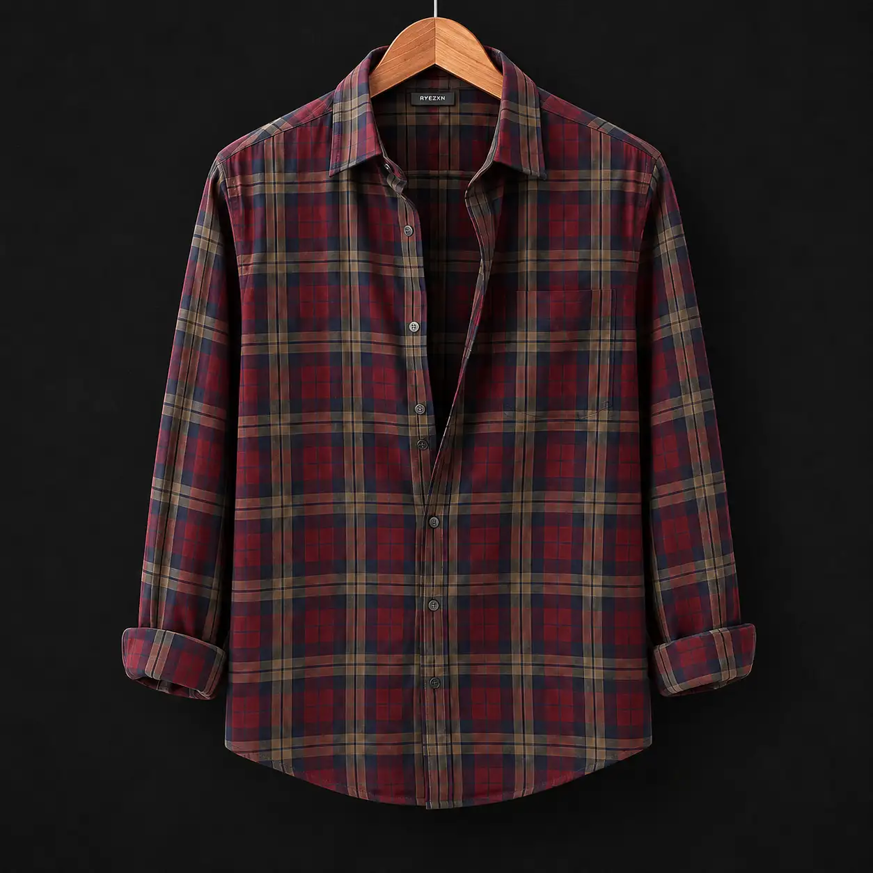 Trendy Light Blue Plaid Casual Wear Shirt