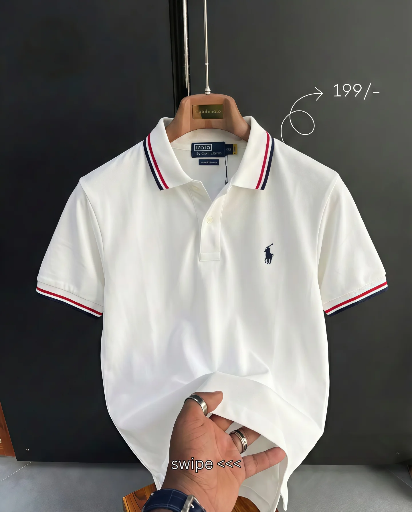 Men’s White Polo T-Shirt | Premium Cotton Casual Polo Tee for Men | Stylish Half Sleeve Collar T-Shirt